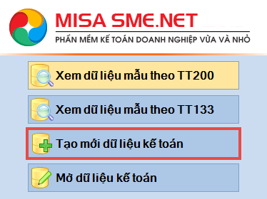 tao du lieu ke toan moi misa sme 2